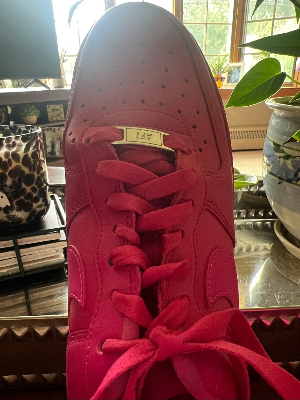 Women's Bright Pink Low-Top Lace-Up Sneakers - Picture 2 of 7